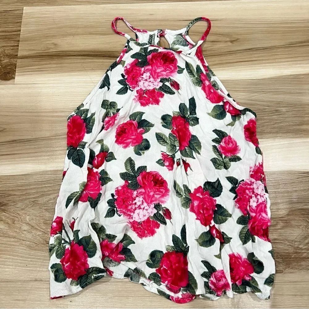 Everly Floral Rose Tank Top Women’s Medium